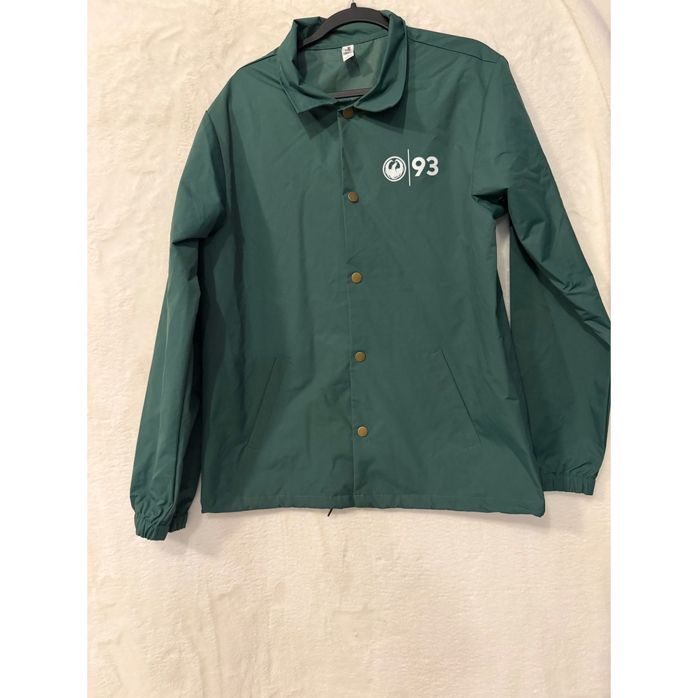 Independent Trading Co Dragon Alliance Coach Jacket Mens Large Green Windbreaker